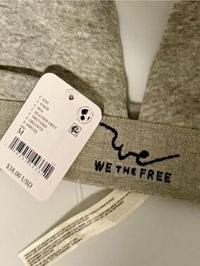 We The Free Grey Triangle Bralette